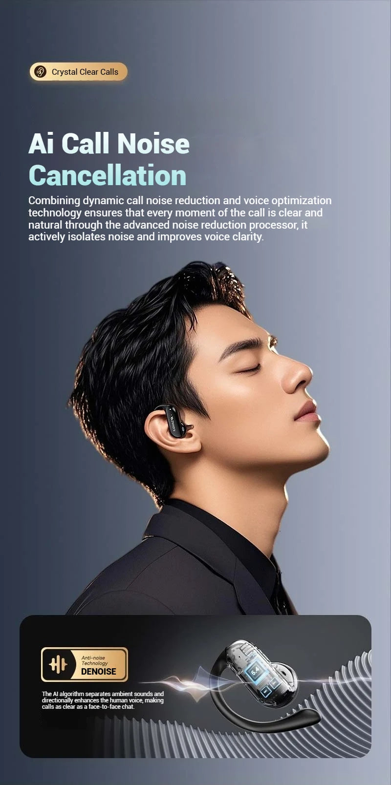 SANSUI W20 Bluetooth Wireless Open Ear Headphones