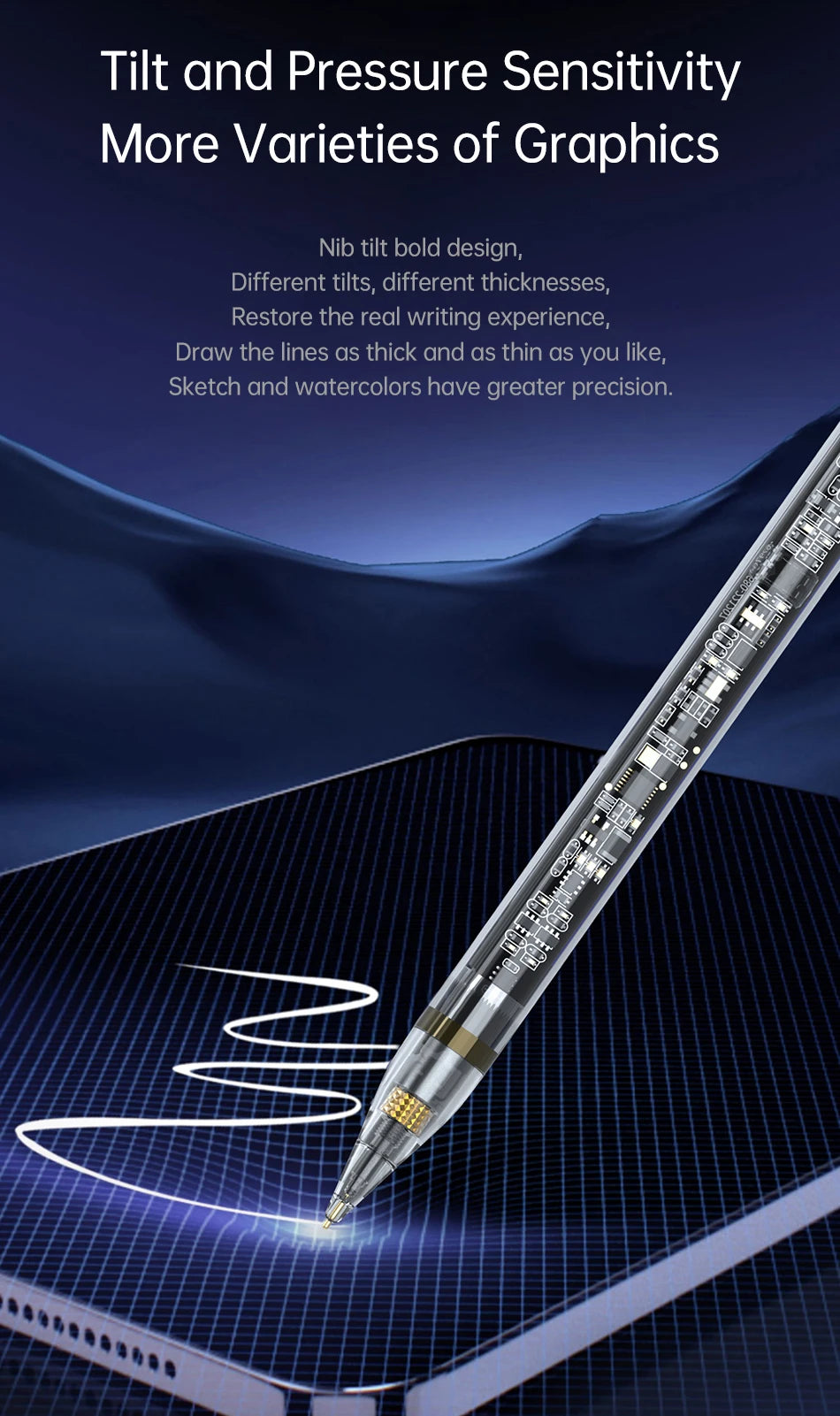 WiWU Transparent Magnetic Charging Stylus Pen for Apple iPad