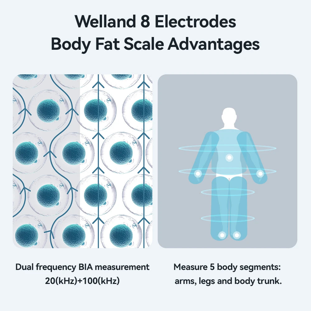 FITDAYS FI2211WB Bluetooth Smart Body Scales - Blue