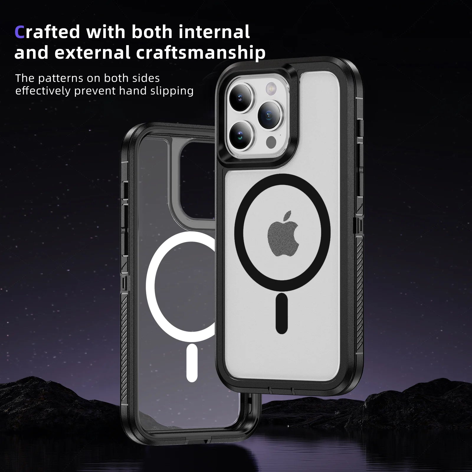MagSafe Shockproof Double Layer Matte Case for iPhone