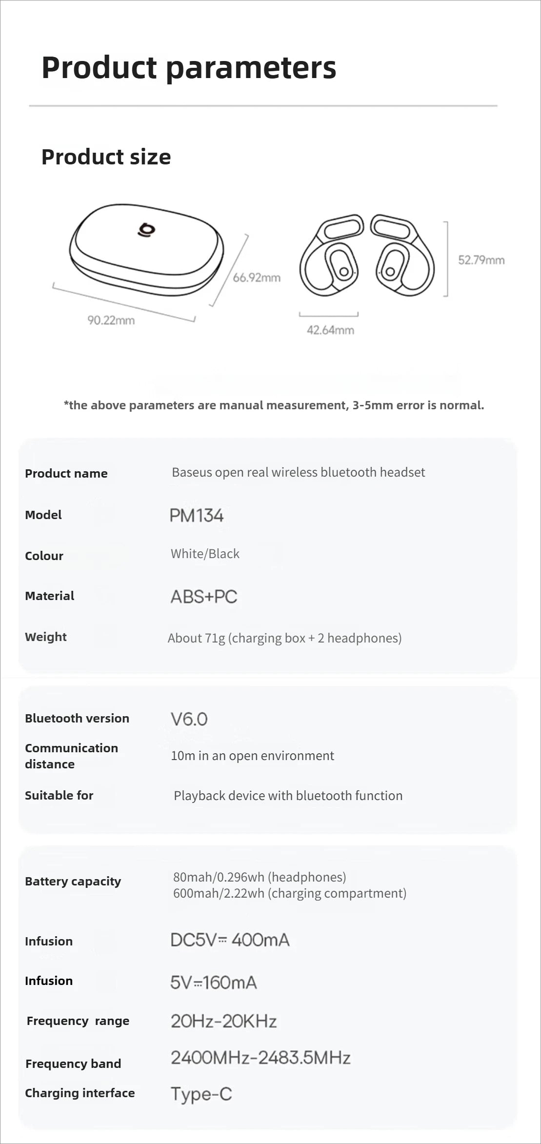 BASEUS Eli 2i Fit Bluetooth Wireless Open-Ear Headphones
