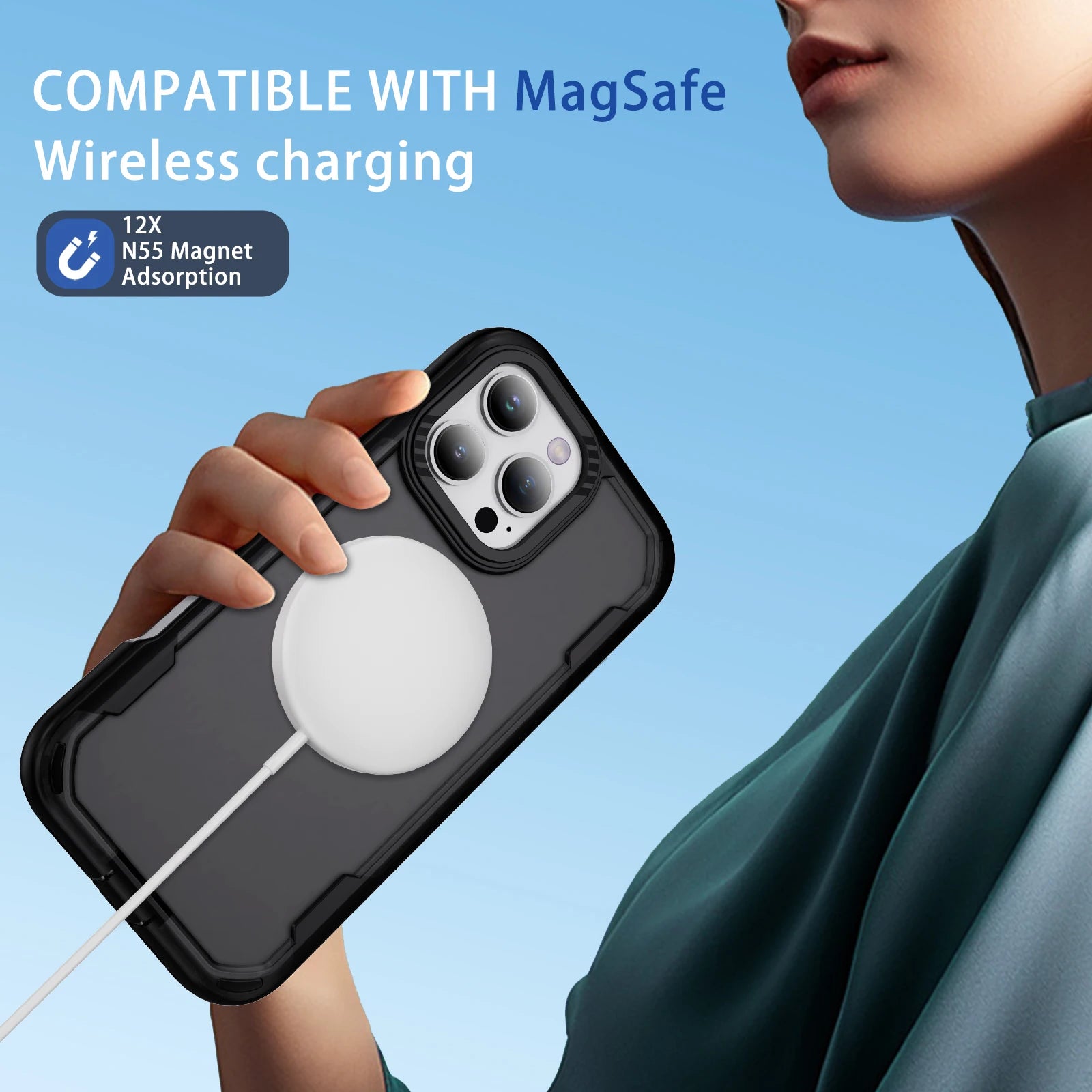 MagSafe Shockproof Rugged Armor Case for iPhone