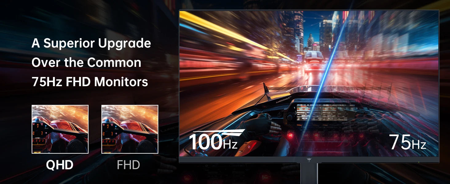 KTC 27" 100Hz 2K WQHD Gaming Monitor - Black