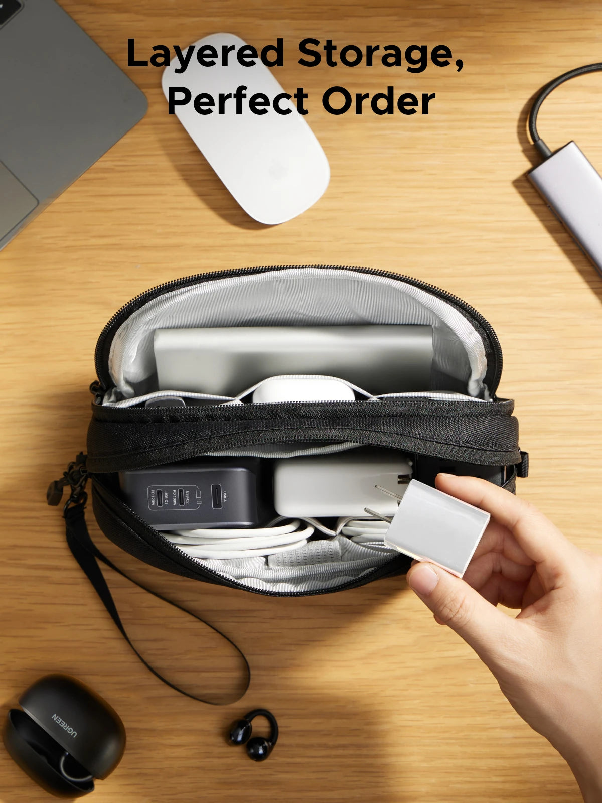 UGREEN Portable Tech Storage Travel Bag