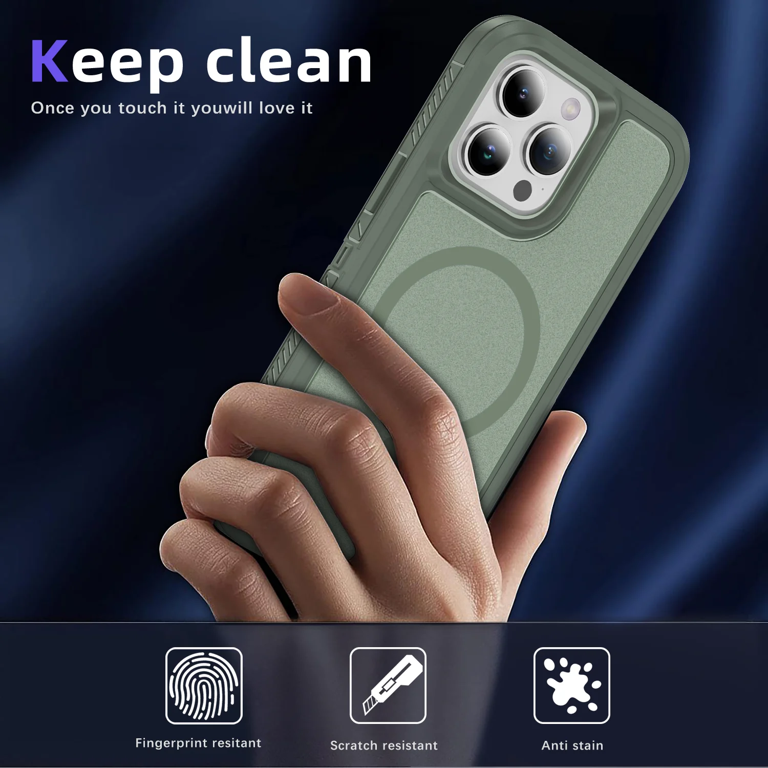 MagSafe Shockproof Double Layer Matte Case for iPhone