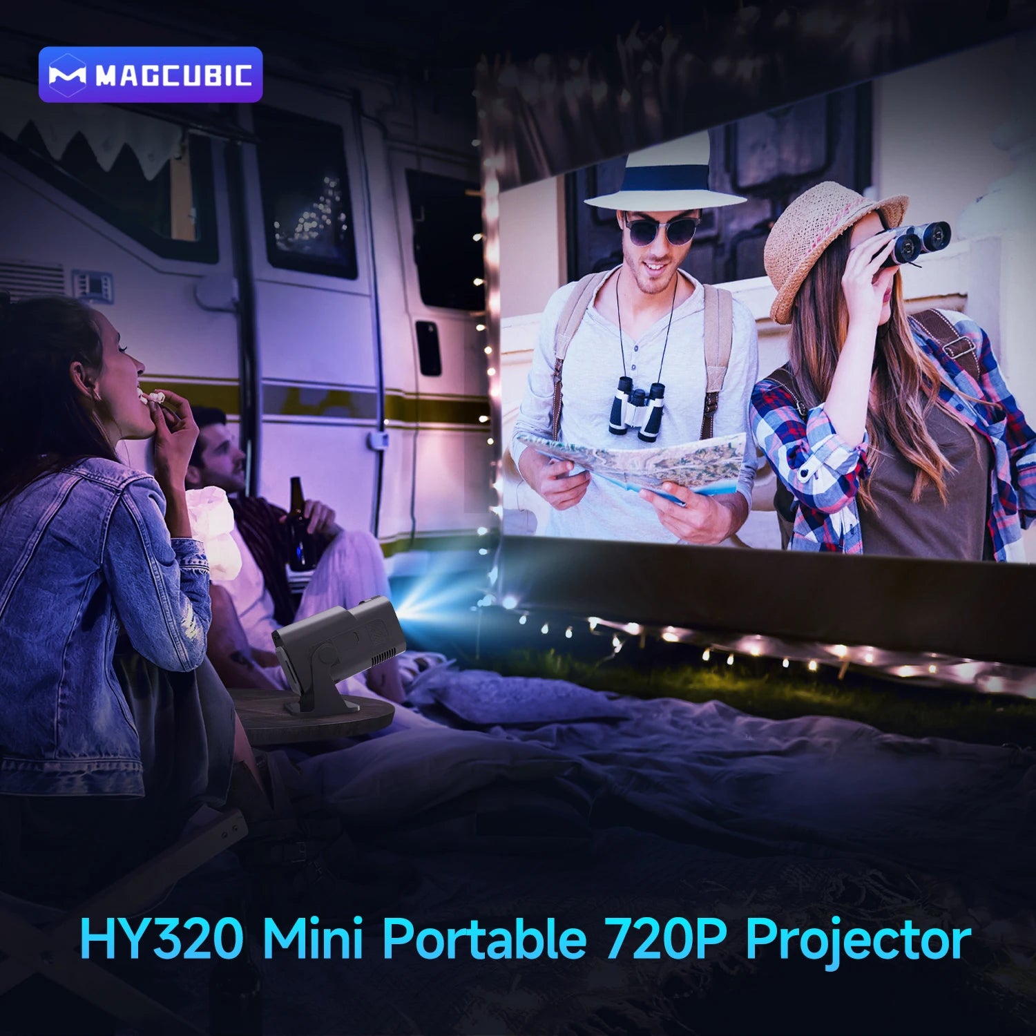 MAGCUBIC HY320 Mini Portable Home Cinema Projector