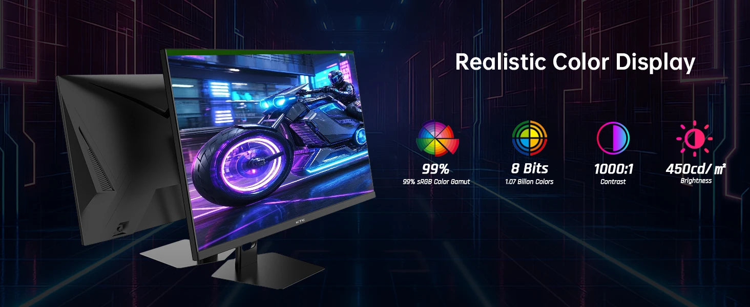 KTC 27" 210Hz 2K QHD Gaming Monitor - Black