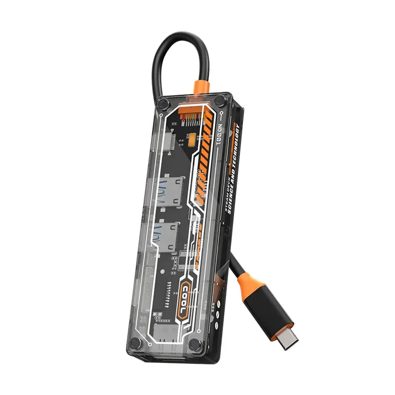ASOMETECH 6in1 Multiport Adapter Type-C Connection Hub