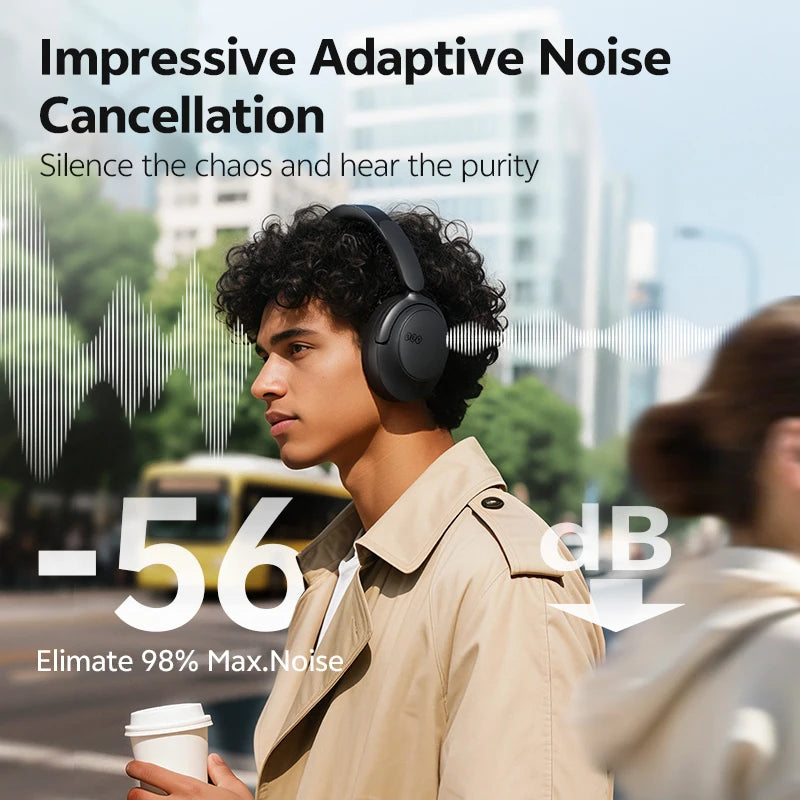 QCY H3S Adaptive Noise Cancelling Bluetooth Wireless Headphones
