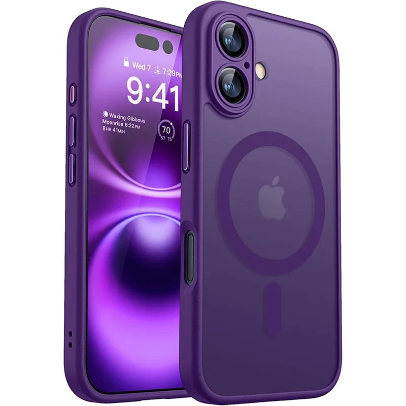 Translucent MagSafe Shockproof Armor Case for iPhone