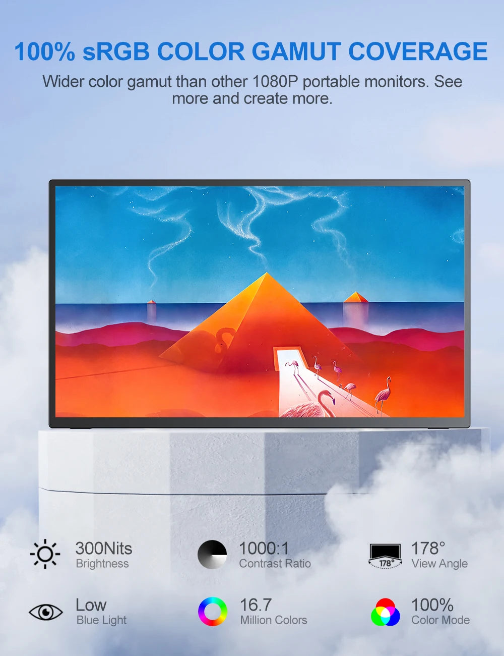 UPERFECT UMax FHD 18.5" Portable Monitor with Integrated Stand