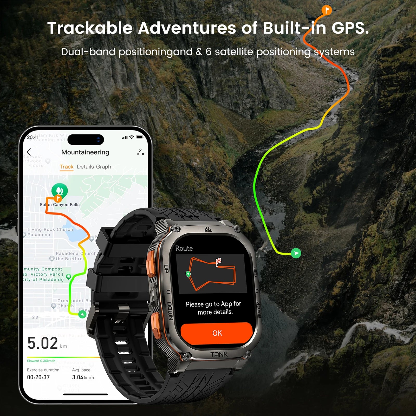 KOSPET Tank M3 Ultra 1.96" AMOLED GPS Smart Watch