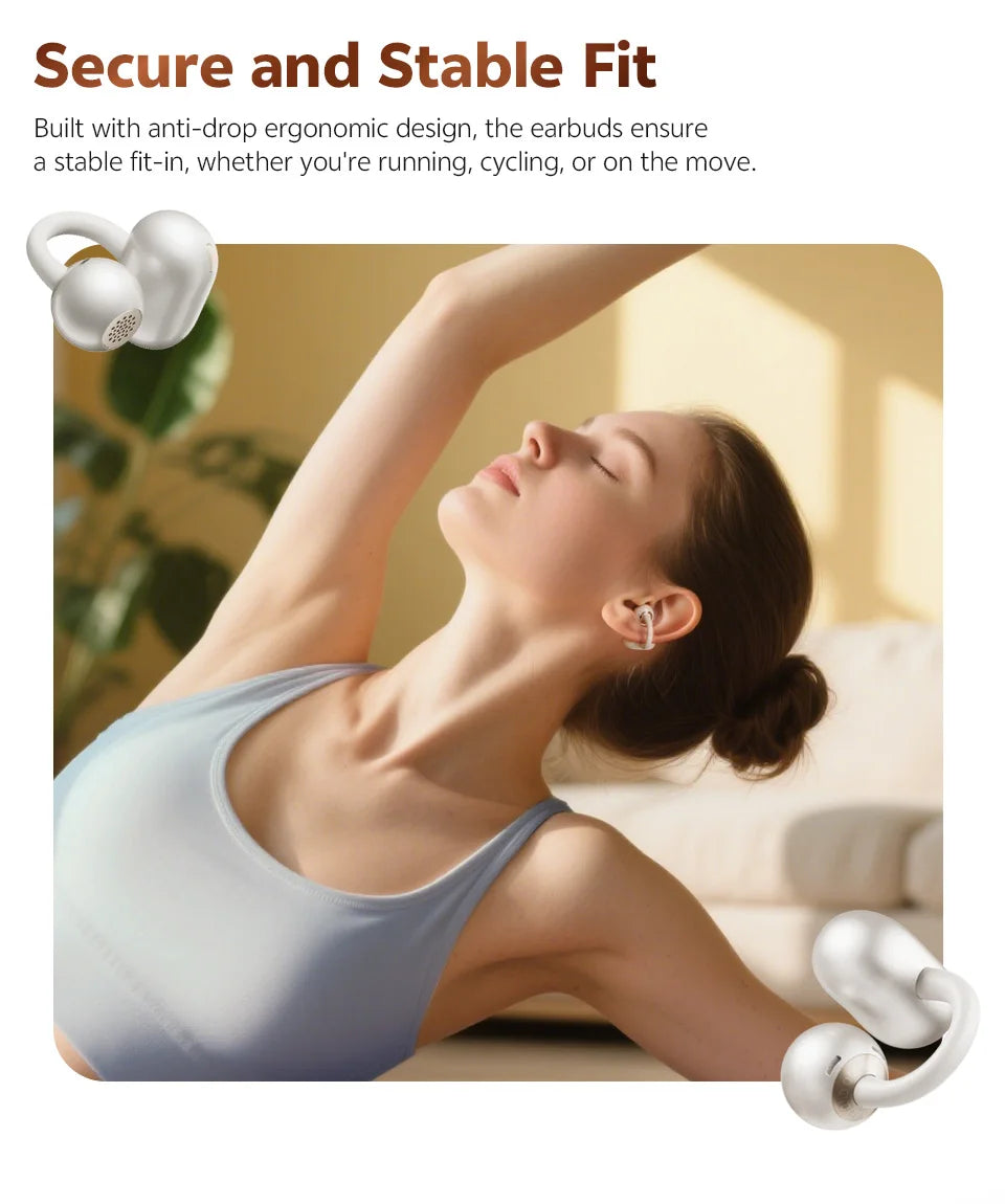 QCY Crossky C50 Clip-on Open Ear Wireless Bluetooth Earbuds