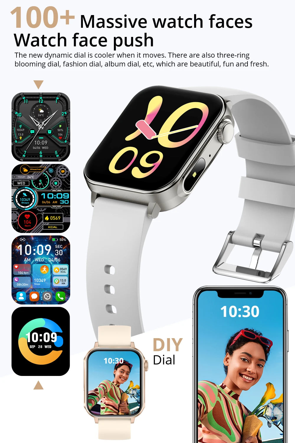 COLMI P80 1.83" HD Smart Watch with Flashlight