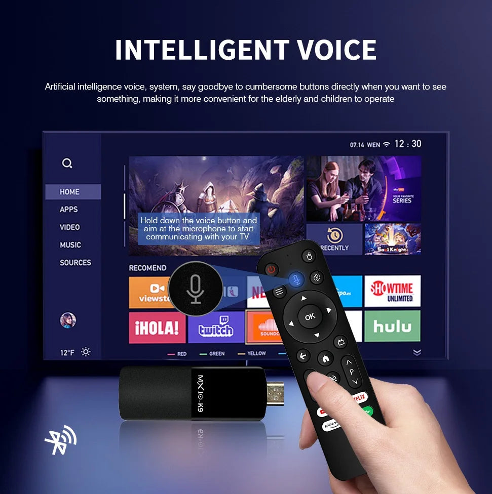 MX10 K9 Android TV Stick with Google Assistant