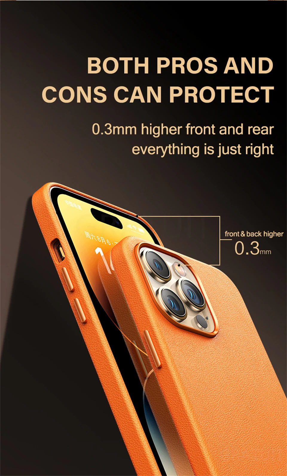Leather MagSafe Shockproof Case for iPhone