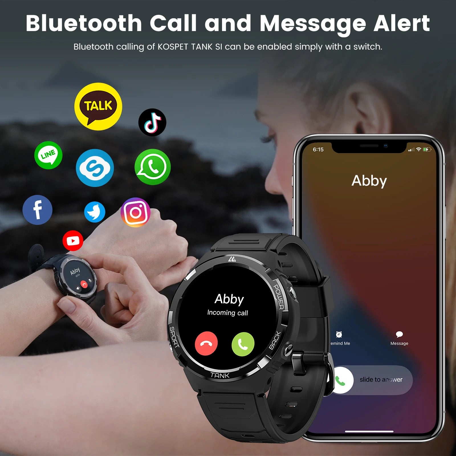 KOSPET Tank S1 1.30" AMOLED Smart Watch