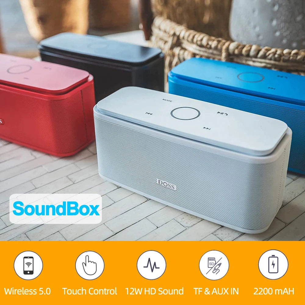 DOSS SoundBox Touch Portable Bluetooth Wireless Speaker