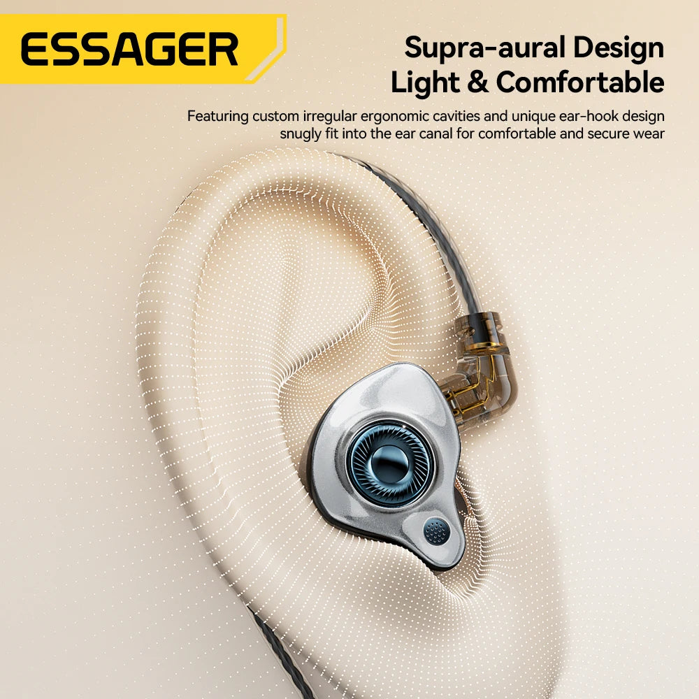 ESSAGER S25 3.5mm Detachable Wired Earphones