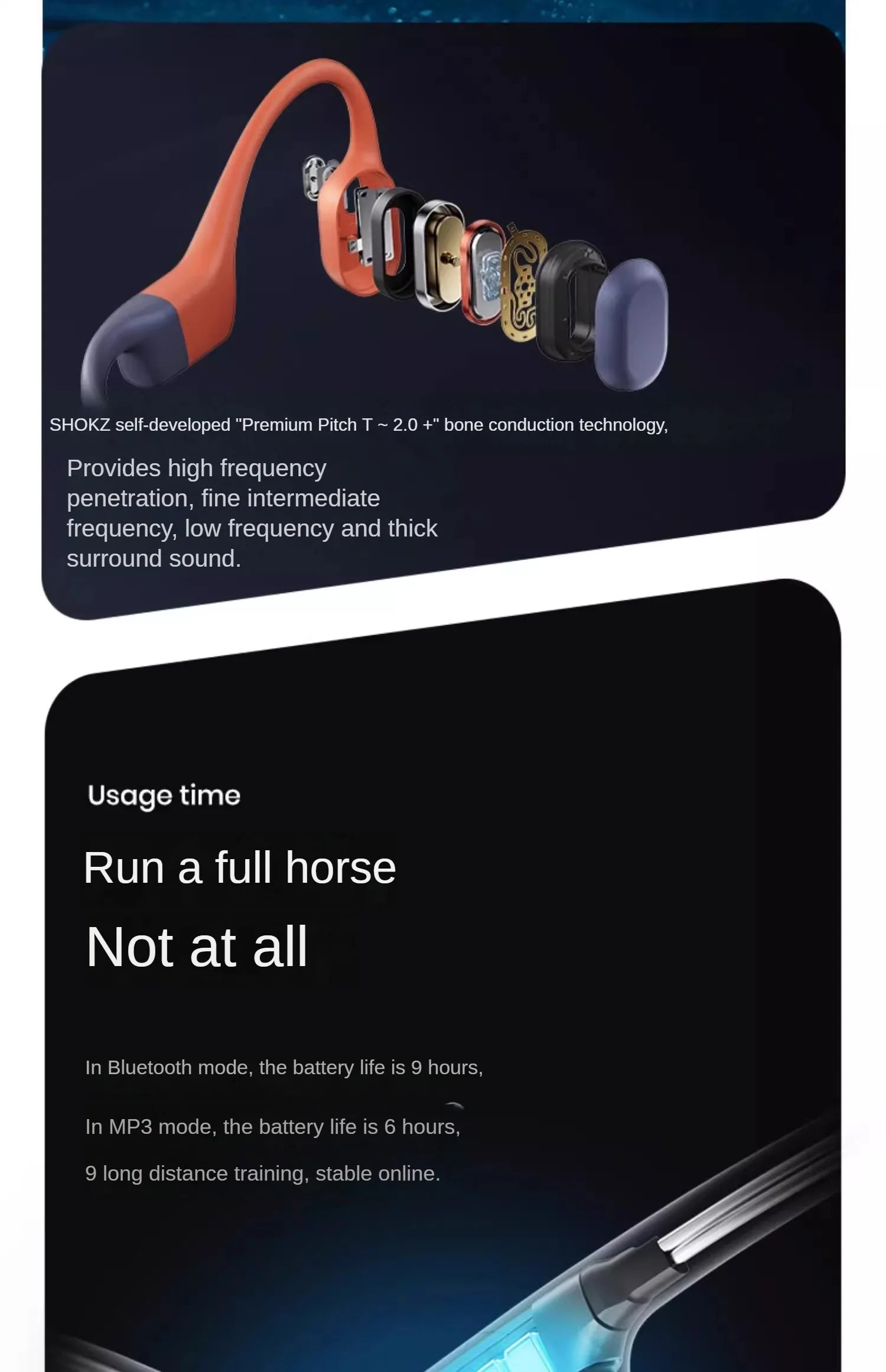 SHOKZ OpenSwim Pro Bone Conduction Open-Ear Headphones