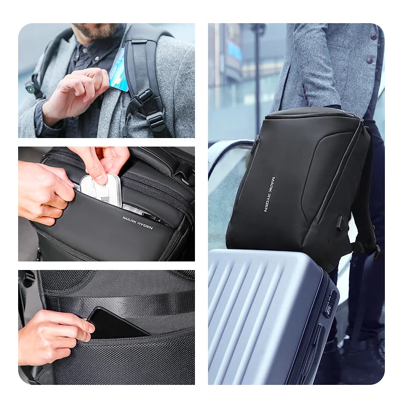 MARK RYDEN MR9031 Business Travel Backpack with USB Charging Port