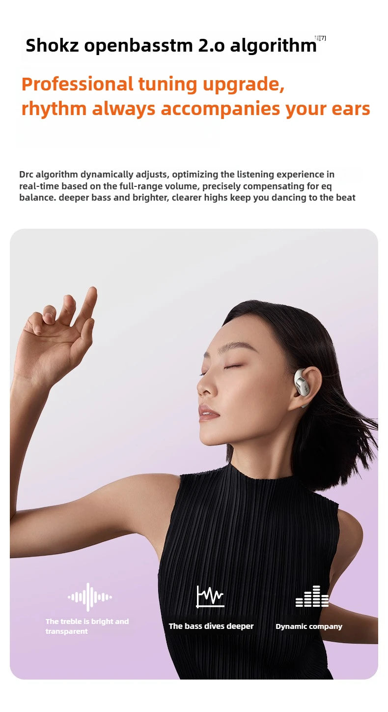 SHOKZ OpenFit 2+ Open-Ear Headphones