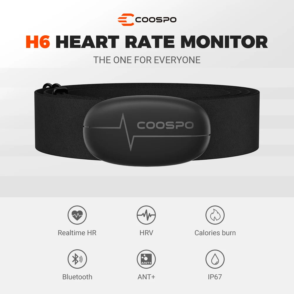 COOSPO H6 Heart Rate Monitor Armband and Chest Strap