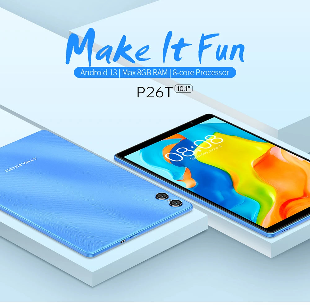 TECLAST P26T 10.1" Android Tablet - 128GB, Blue