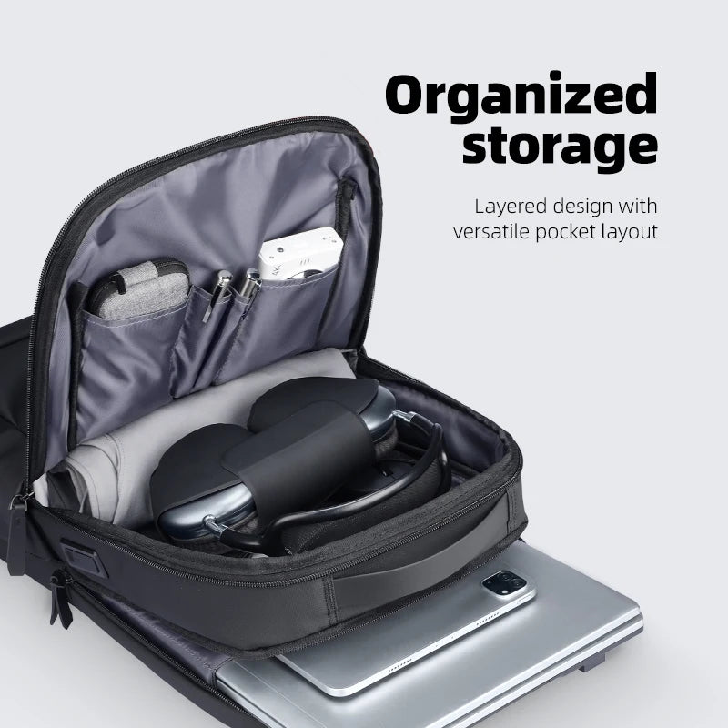MARK RYDEN MR6075 Business Travel Backpack with USB Charging Port