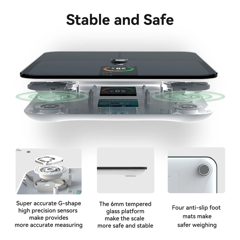 FITDAYS Bluetooth Smart Body Scales - Grey