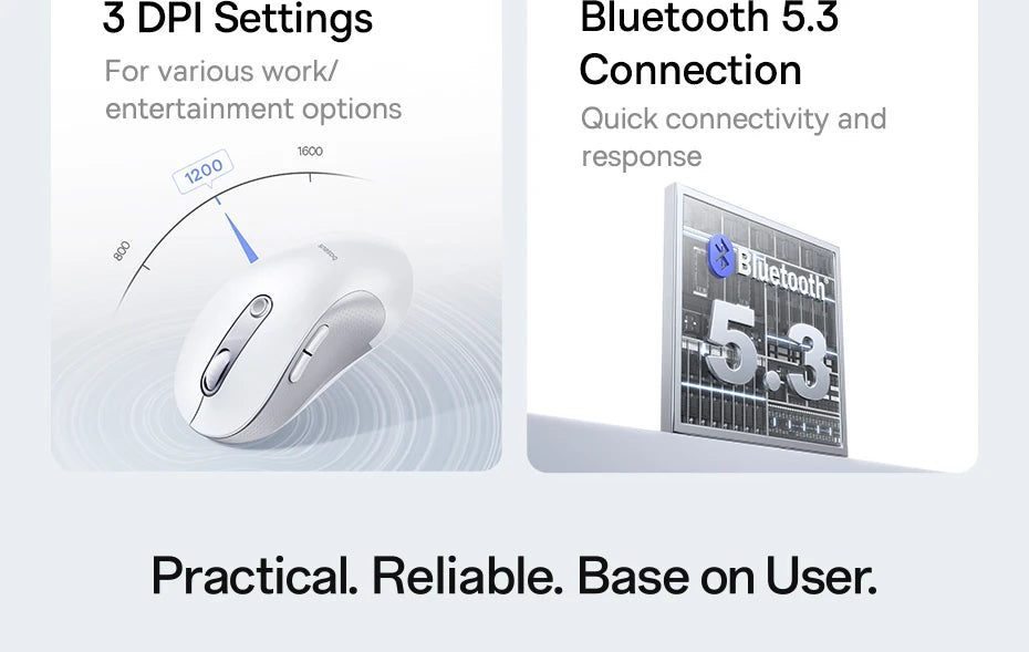 BASEUS F02 Ergonomic Bluetooth Wireless Mouse