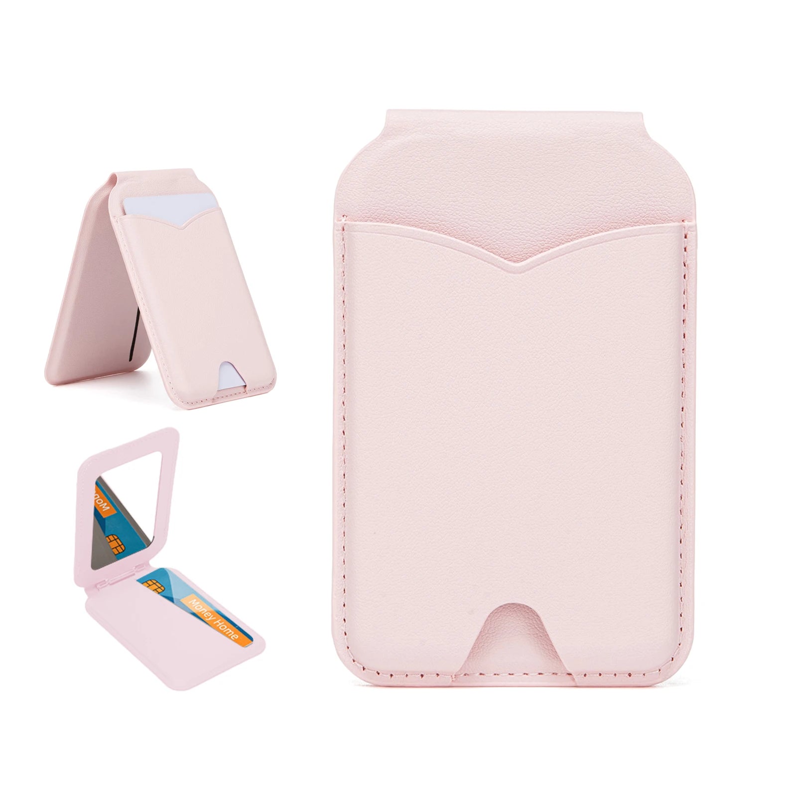 Leather MagSafe® Wallet Stand and Mirror for Apple iPhone