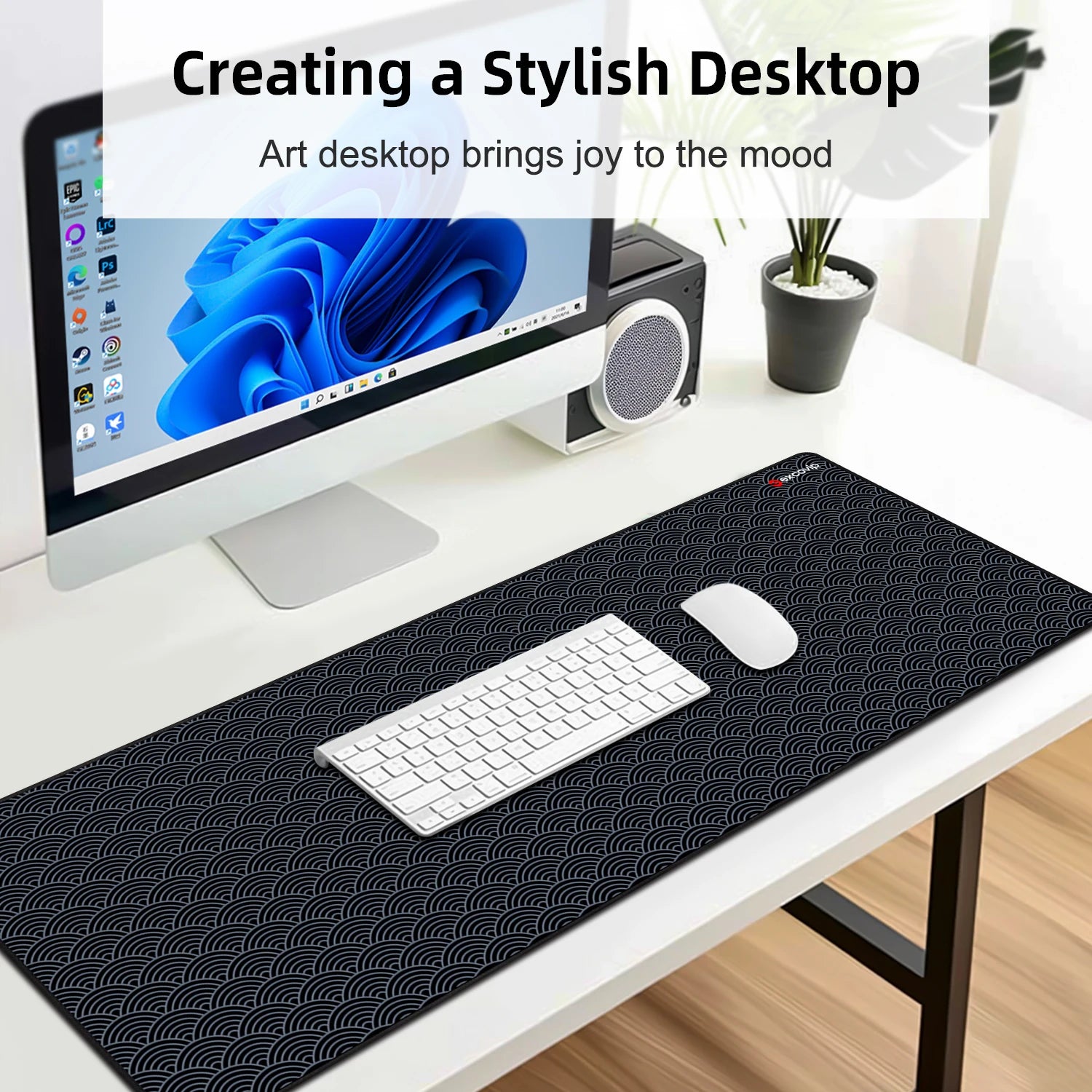 EXCO Non-Slip Cloud Design Desk Mat & Gaming Pad