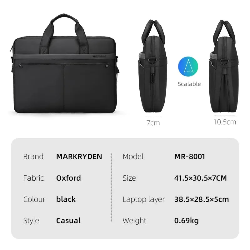 MARK RYDEN MR8001 Multifunctional Business Laptop Bag