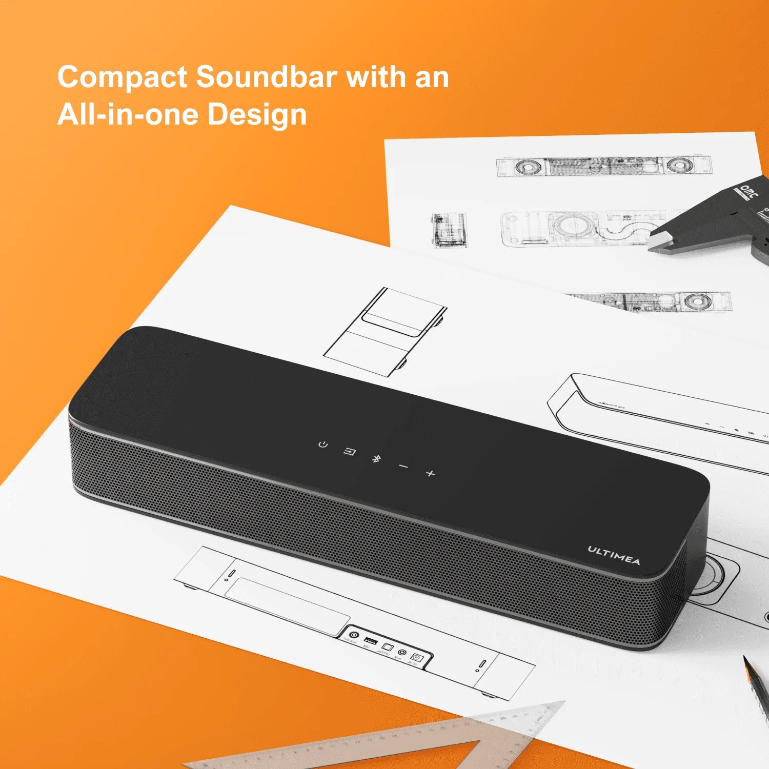 ULTIMEA Solo B30 Pro 2.1 Sound Bar with Built-in Subwoofer