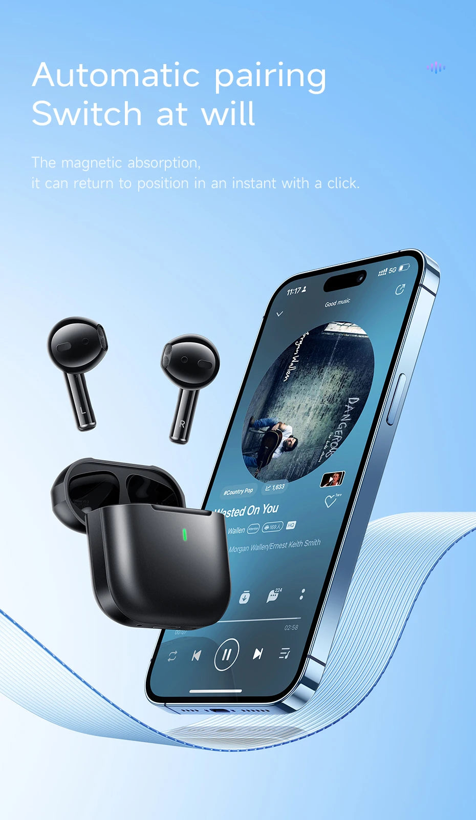 HOCO EW53 Bluetooth Wireless Earphones