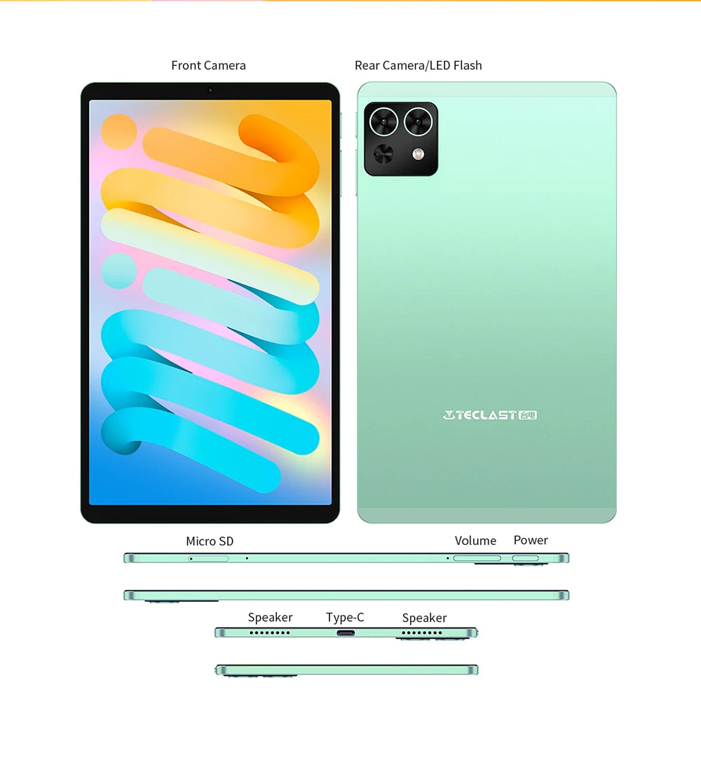 TECLAST M50 Mini 8.7" WiFi Android Tablet - 128GB, Green