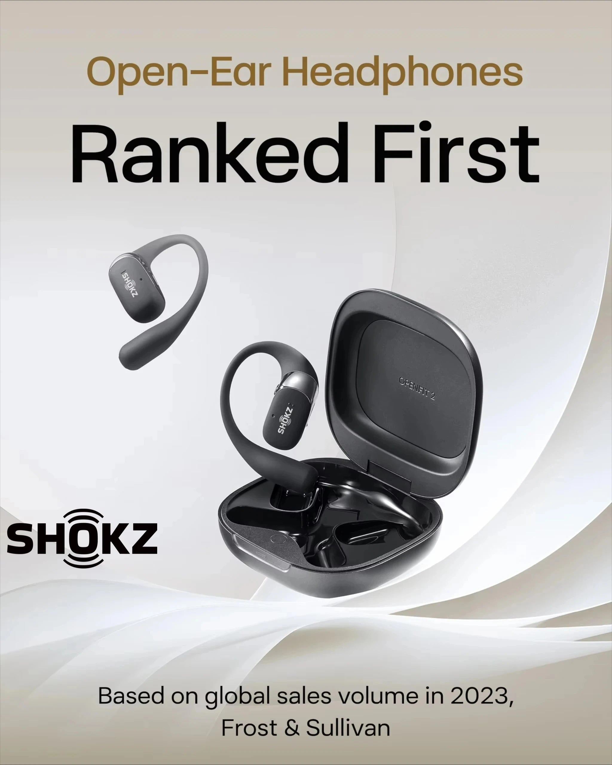 SHOKZ OpenFit 2 Open-Ear Headphones