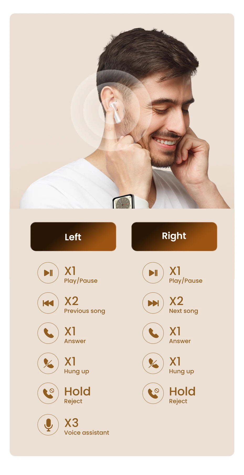 UGREEN T6s Hybrid Active Noise Cancelling Bluetooth Wireless Earbuds