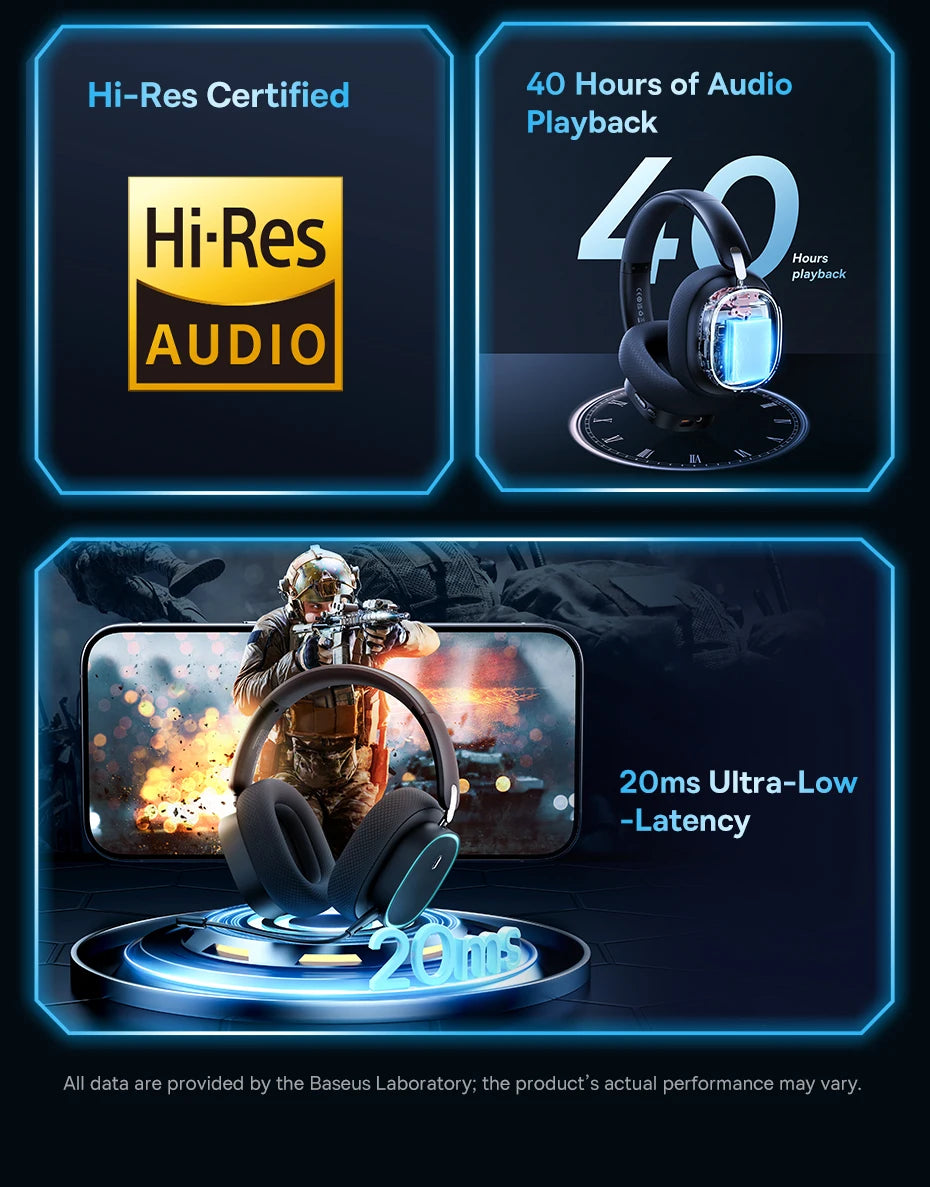 Gh02 BASEUS AeQur GH02 Bluetooth Wireless Gaming Headset