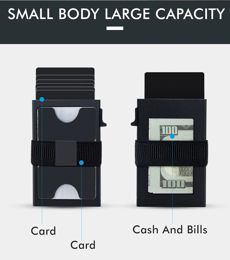 Smart Click Wallet CASEKEY Aluminium Pop-up Smart Wallet with RFID Blocking | Smart Wallet ...