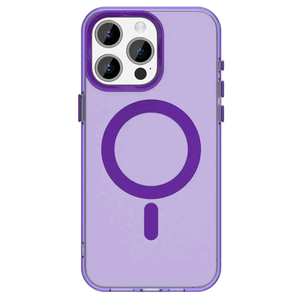 Transparent MagSafe Matte Case for Apple iPhone