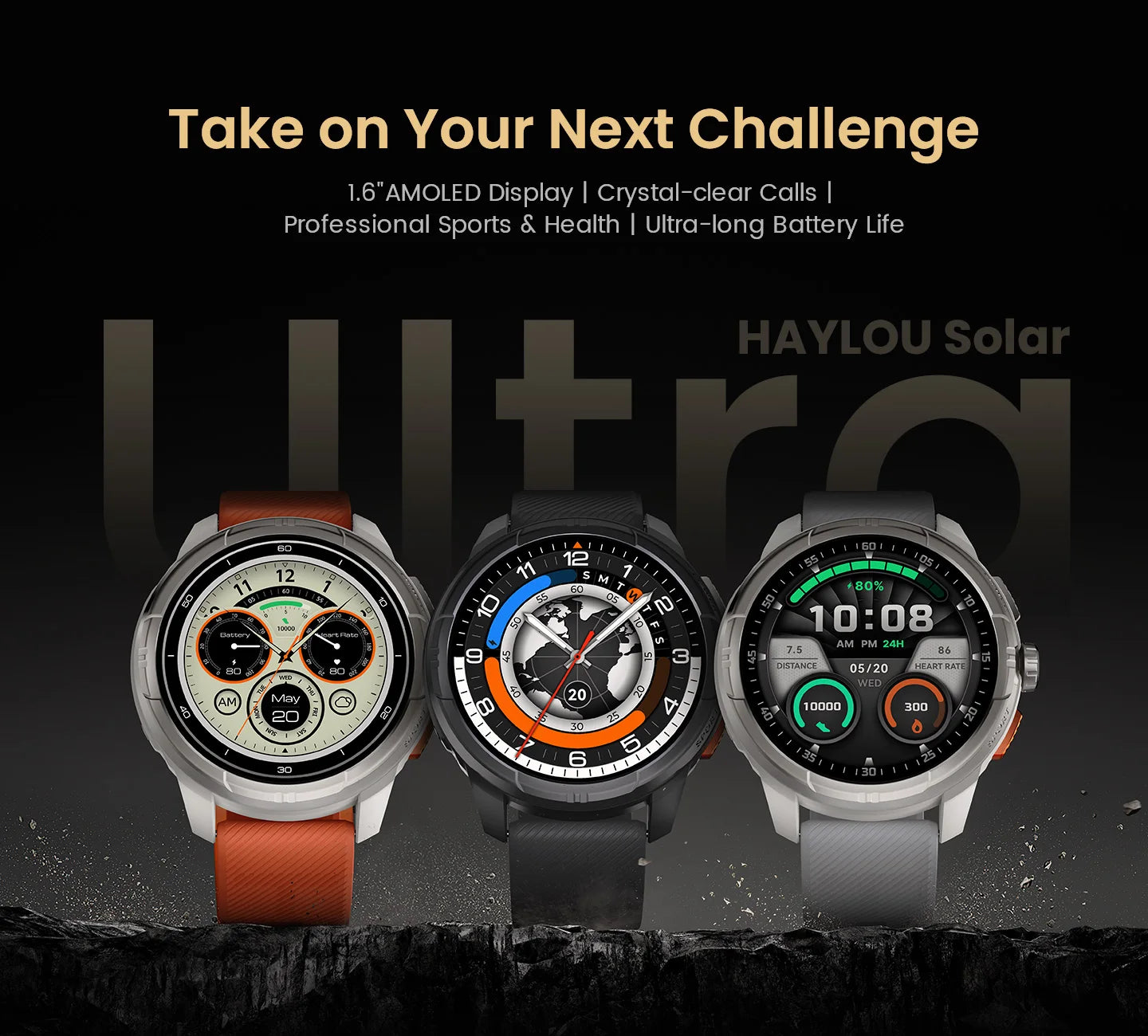 HAYLOU Solar Ultra 1.60" AMOLED GPS Smart Watch