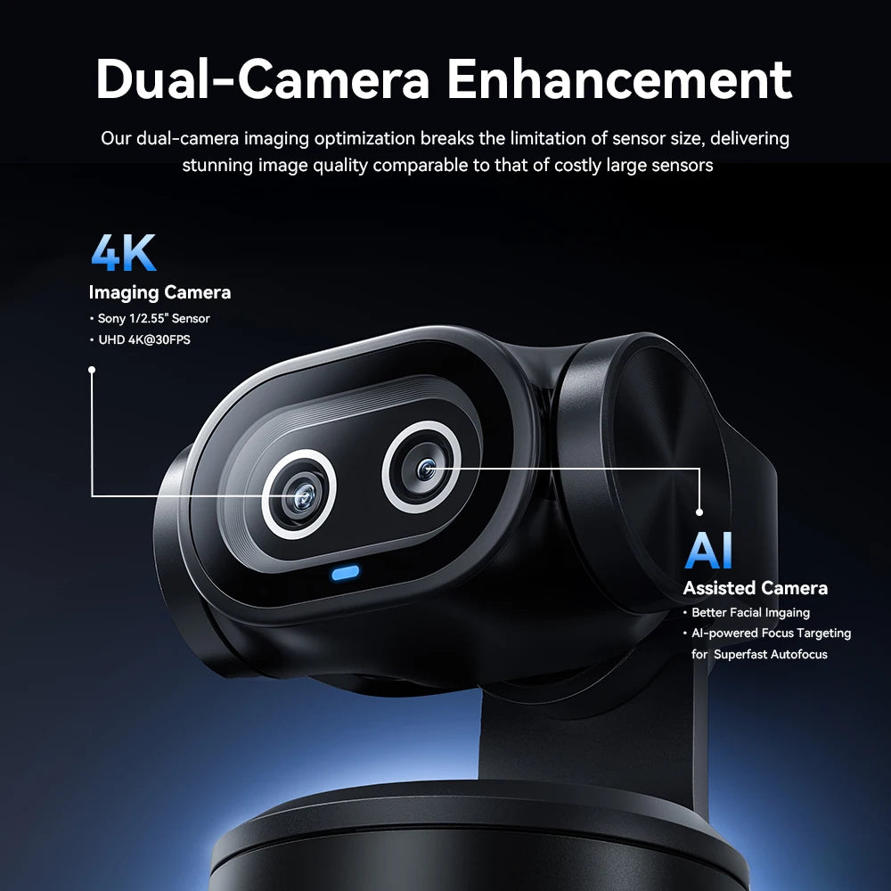 EMEET PIXY 4K Dual-Lense AI Tracking Streaming Webcam