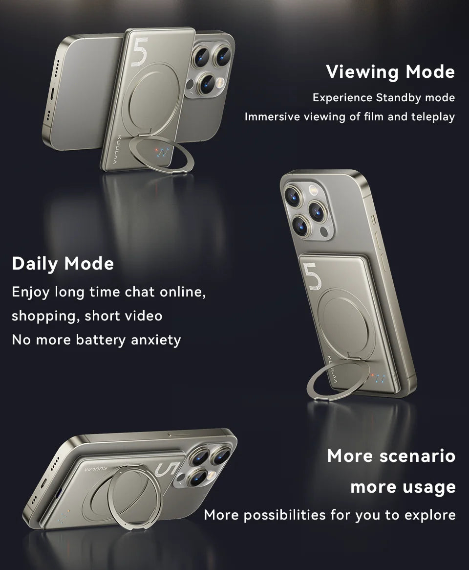 KUULAA 20W 5000mAh Magnetic Portable Charger and Power Bank