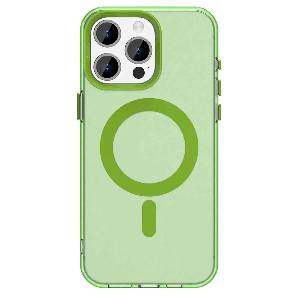 Transparent MagSafe Matte Case for Apple iPhone