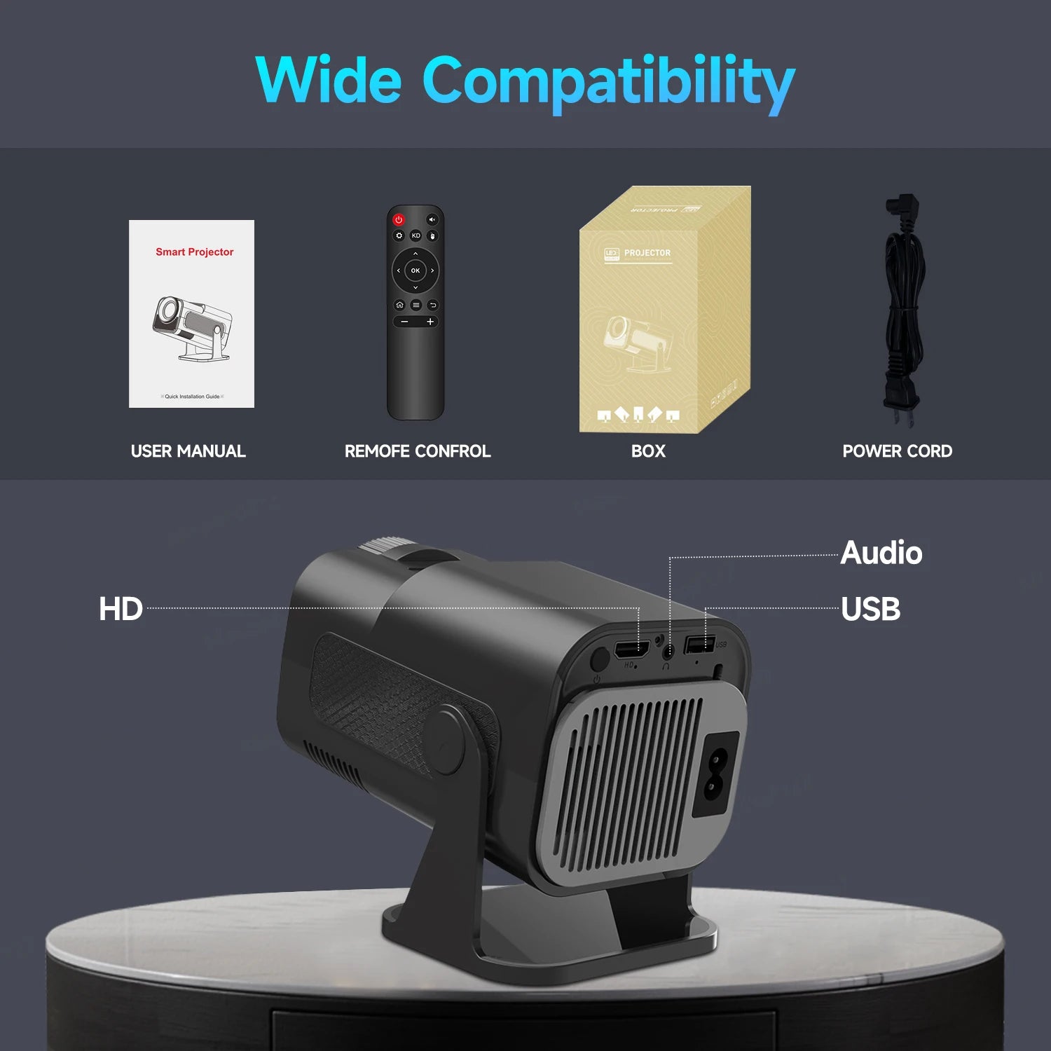 MAGCUBIC HY320 Mini Portable Home Cinema Projector