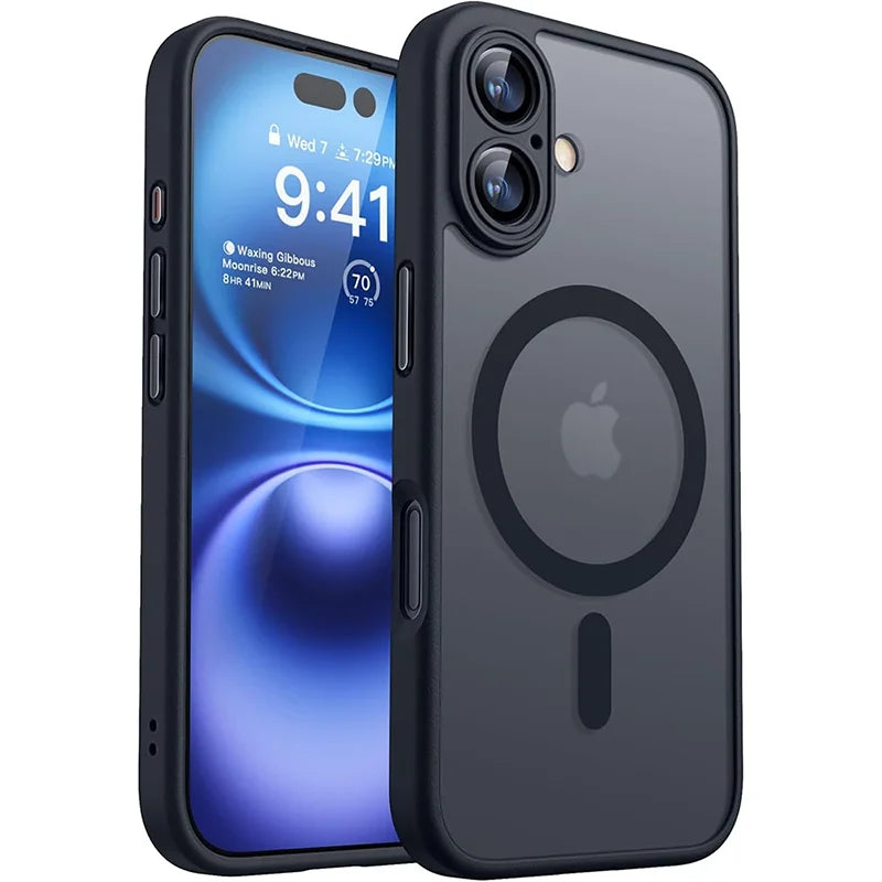 Translucent MagSafe Shockproof Armor Case for iPhone