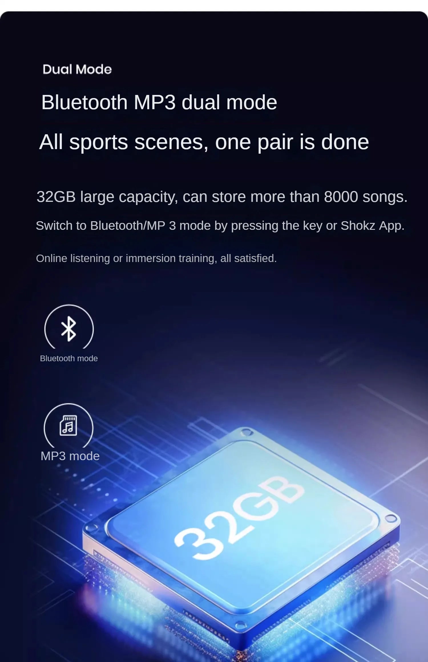 SHOKZ OpenSwim Pro Bone Conduction Open-Ear Headphones