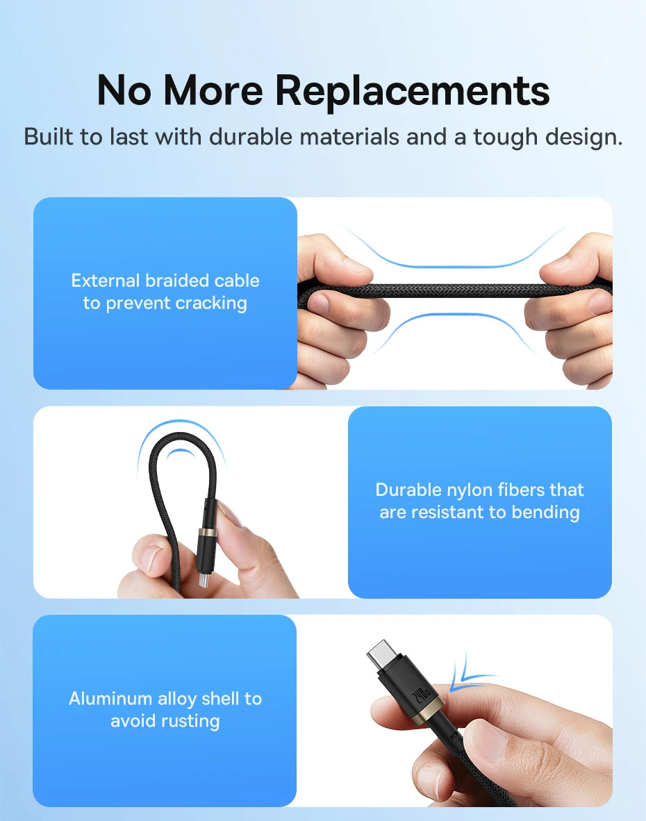 BASEUS Dura 240W Type-C to Type-C Charging and Data Cable